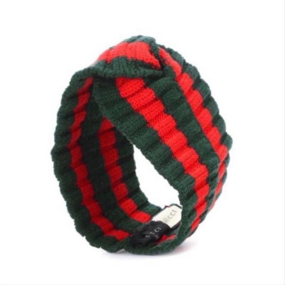 GUCCI twist web stripe knitted headband - Picture 1 of 4